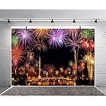 Amazon | Qinunipoto 花火の背景 写真撮影用 夏祭り 花火大会 子供の